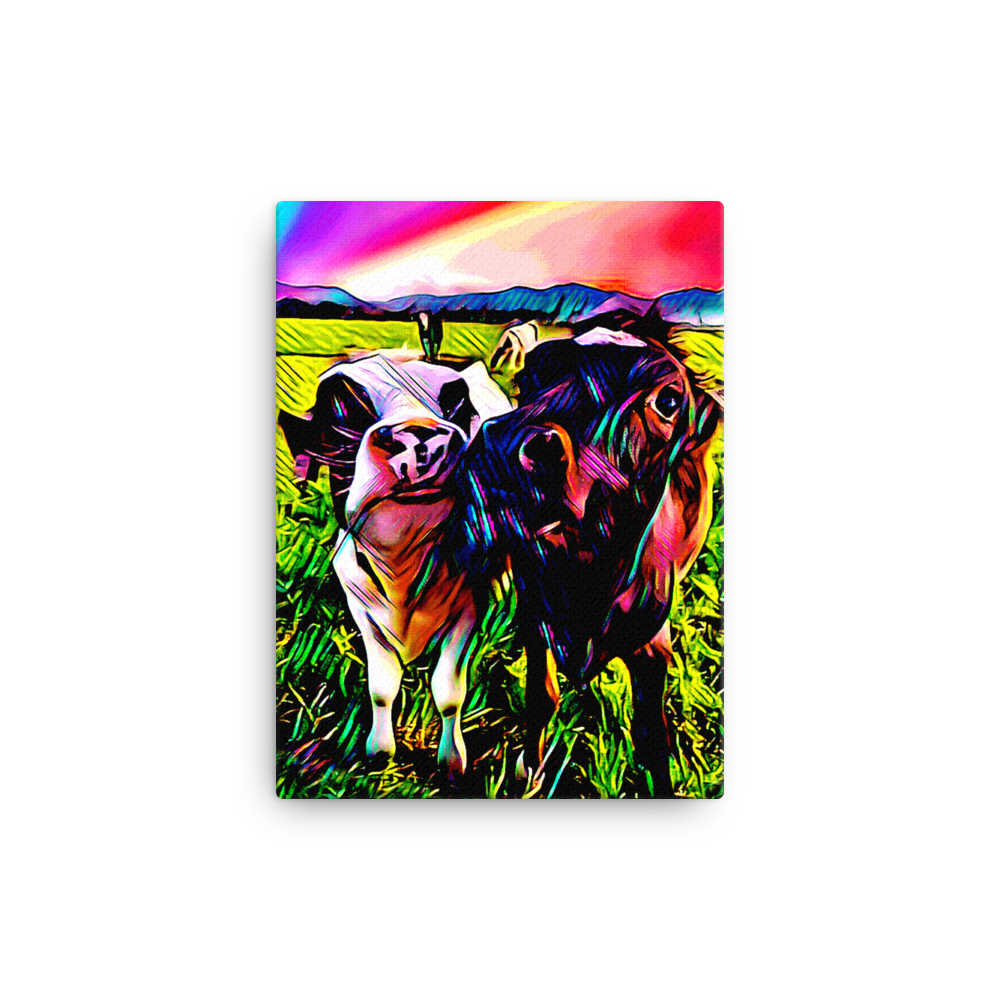 Happy Cows Canvas Print