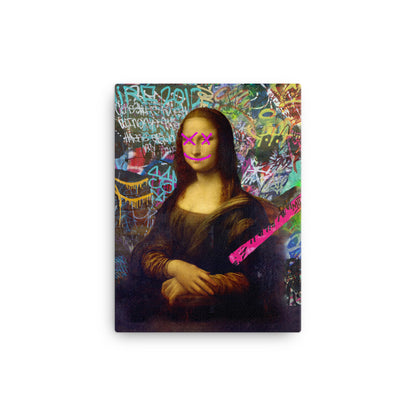 Mona Lisa Punk'd Canvas Print
