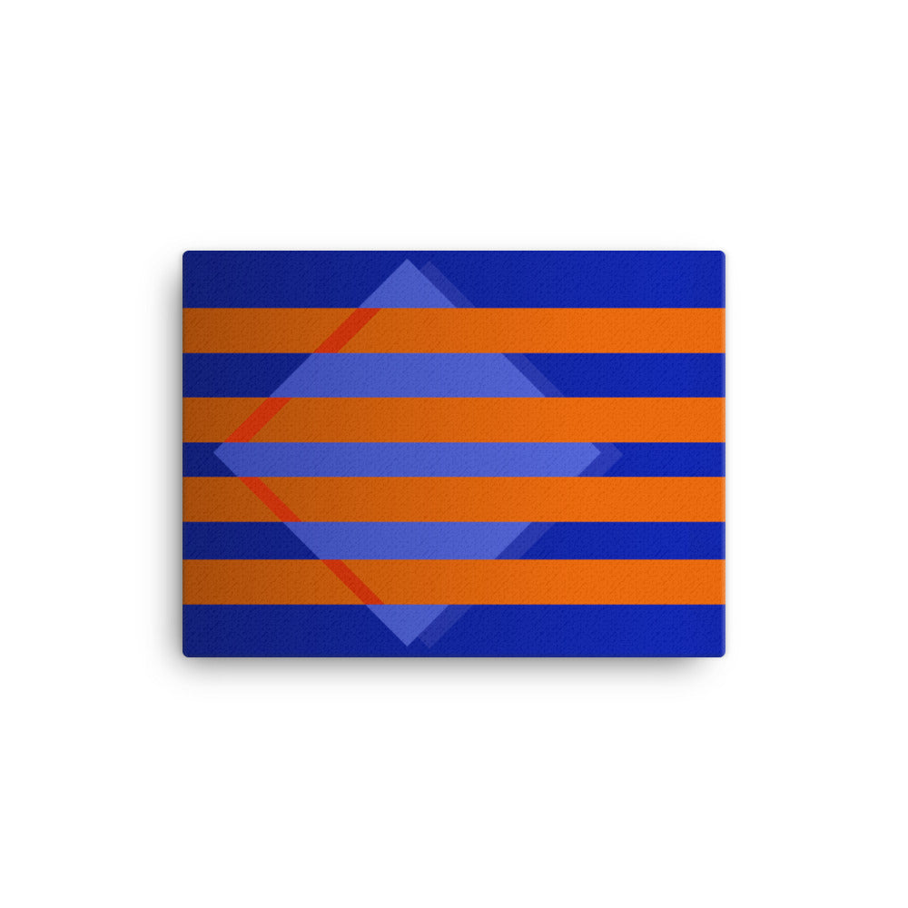 Blue & Orange Abstract Canvas Print