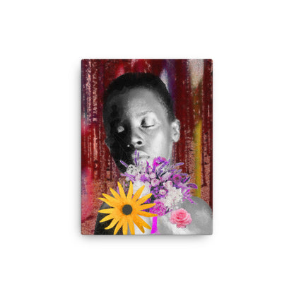 Floral Deep Mist Canvas Print