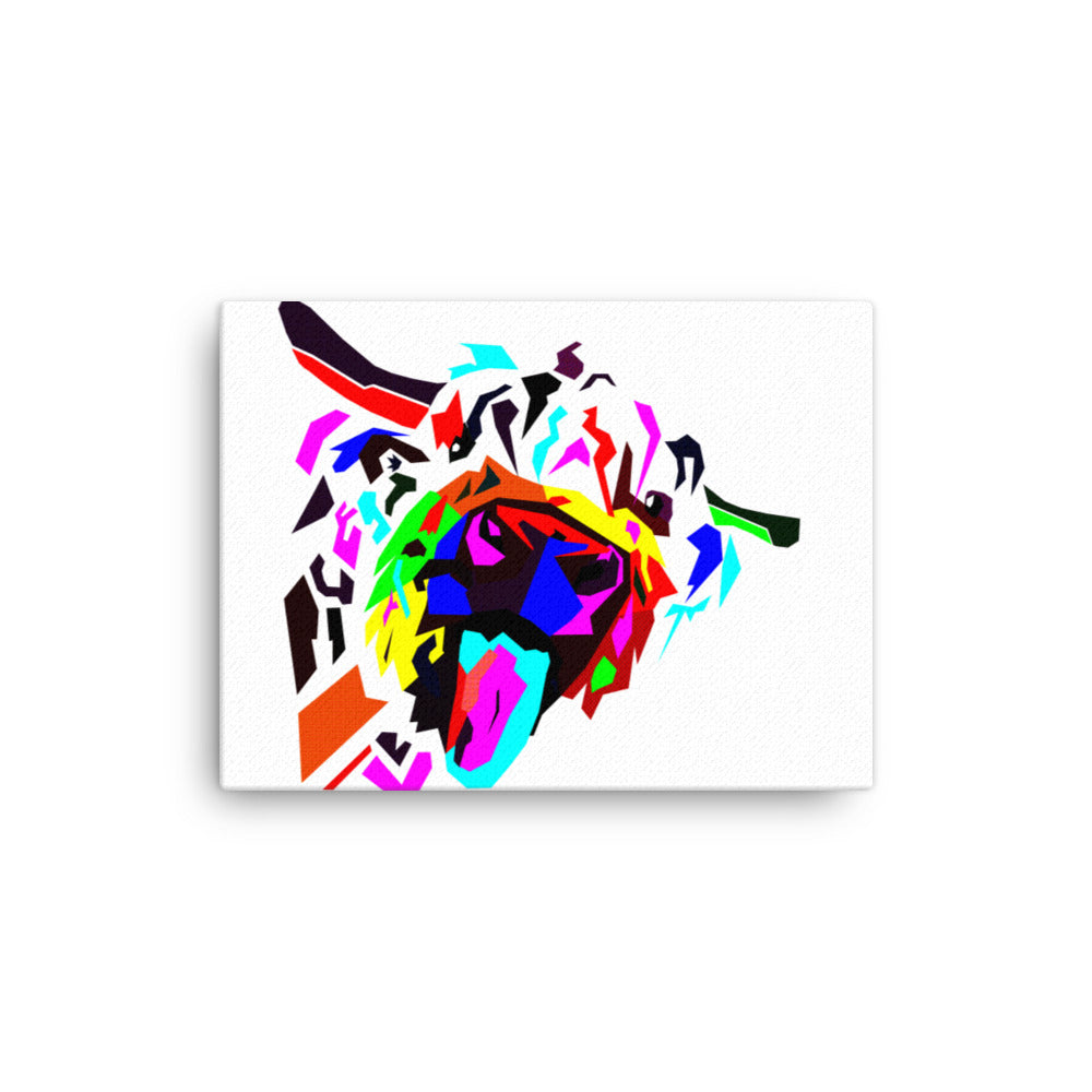 Highland Cow WPAP Canvas Print