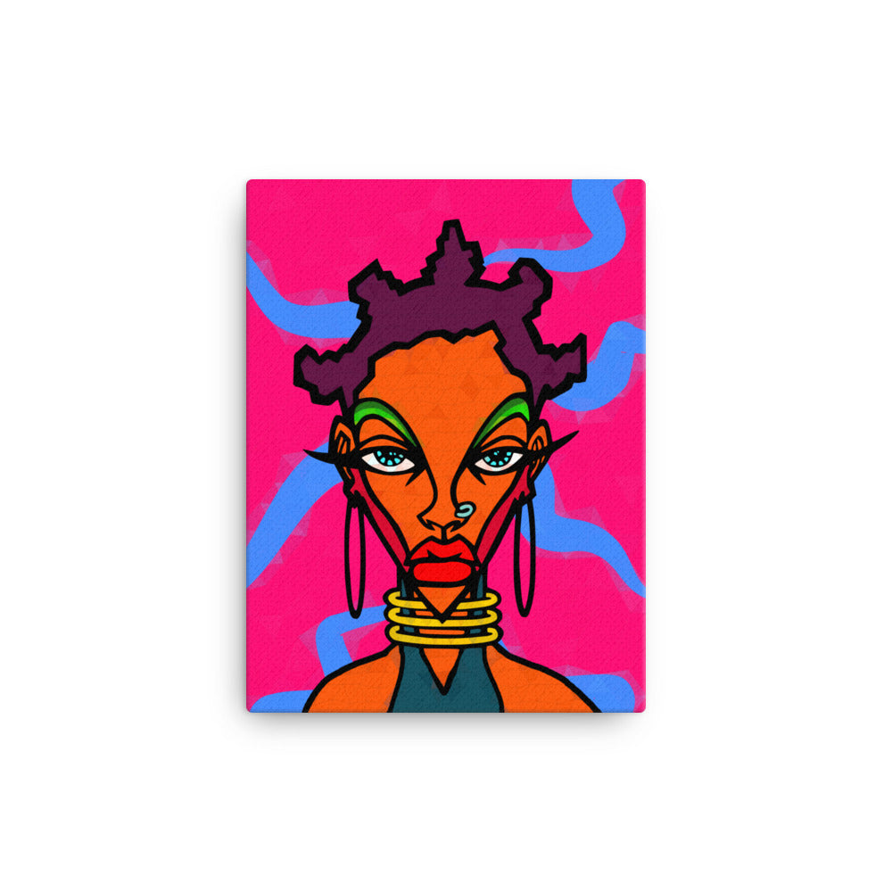 Doodled Face Canvas Print