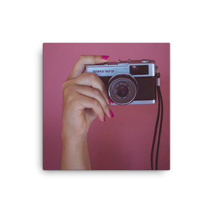 Camera in Hand Canvas Print