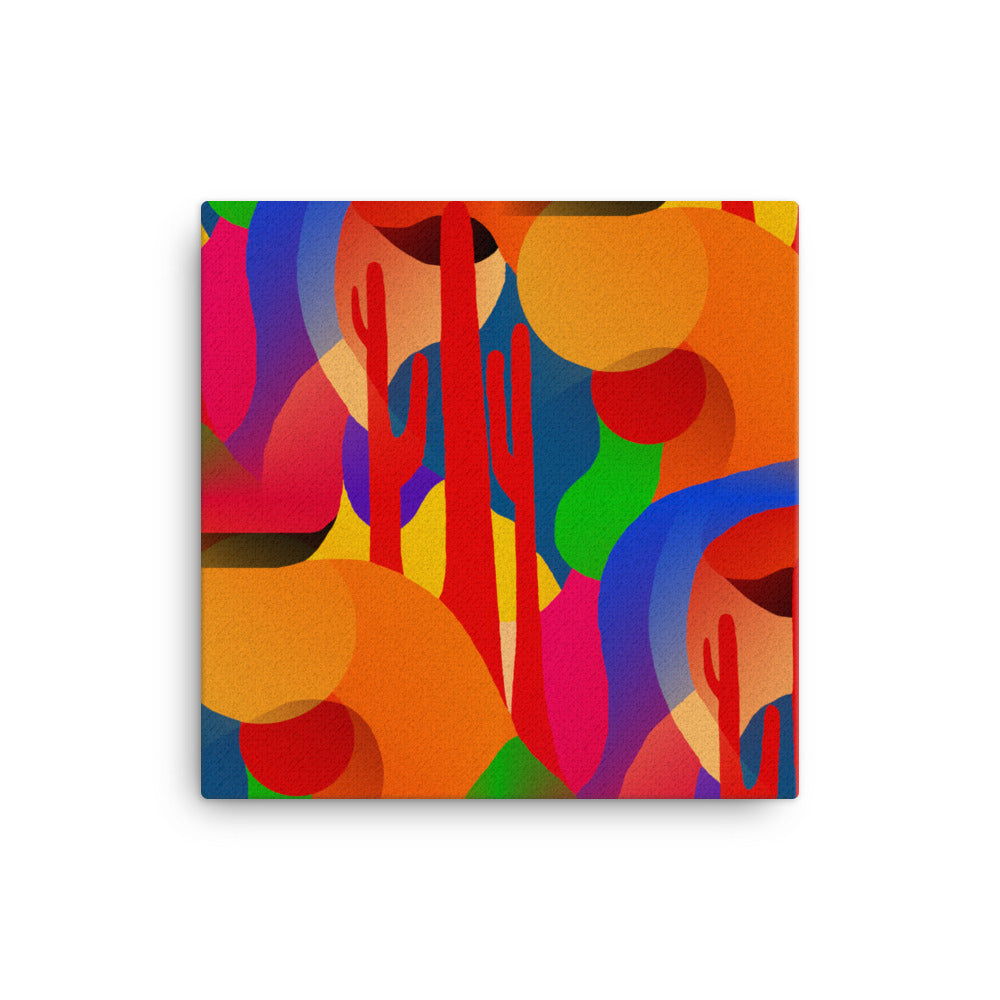 Abstract Cactus Canvas Print