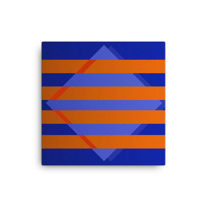 Blue & Orange Abstract Canvas Print