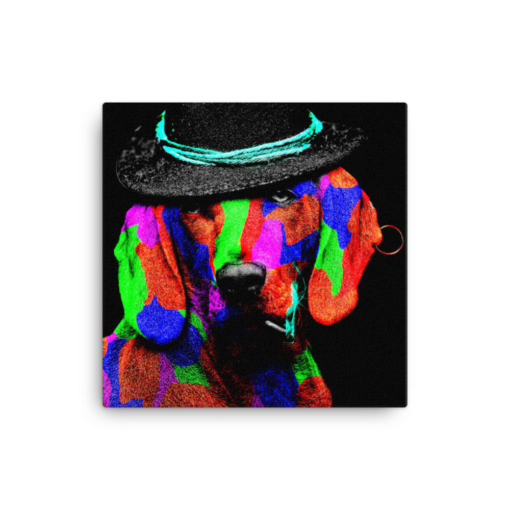 Smokin' Dog Canvas Print