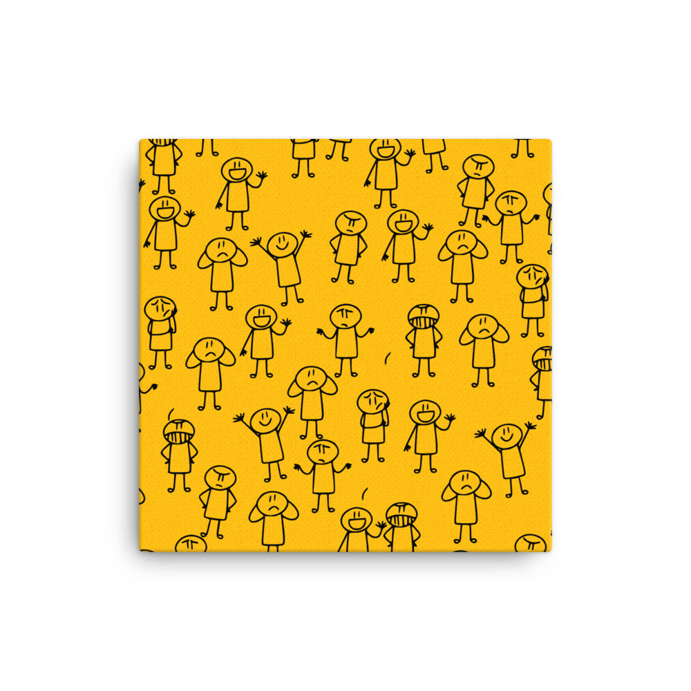 Stickman Emotions Canvas Print