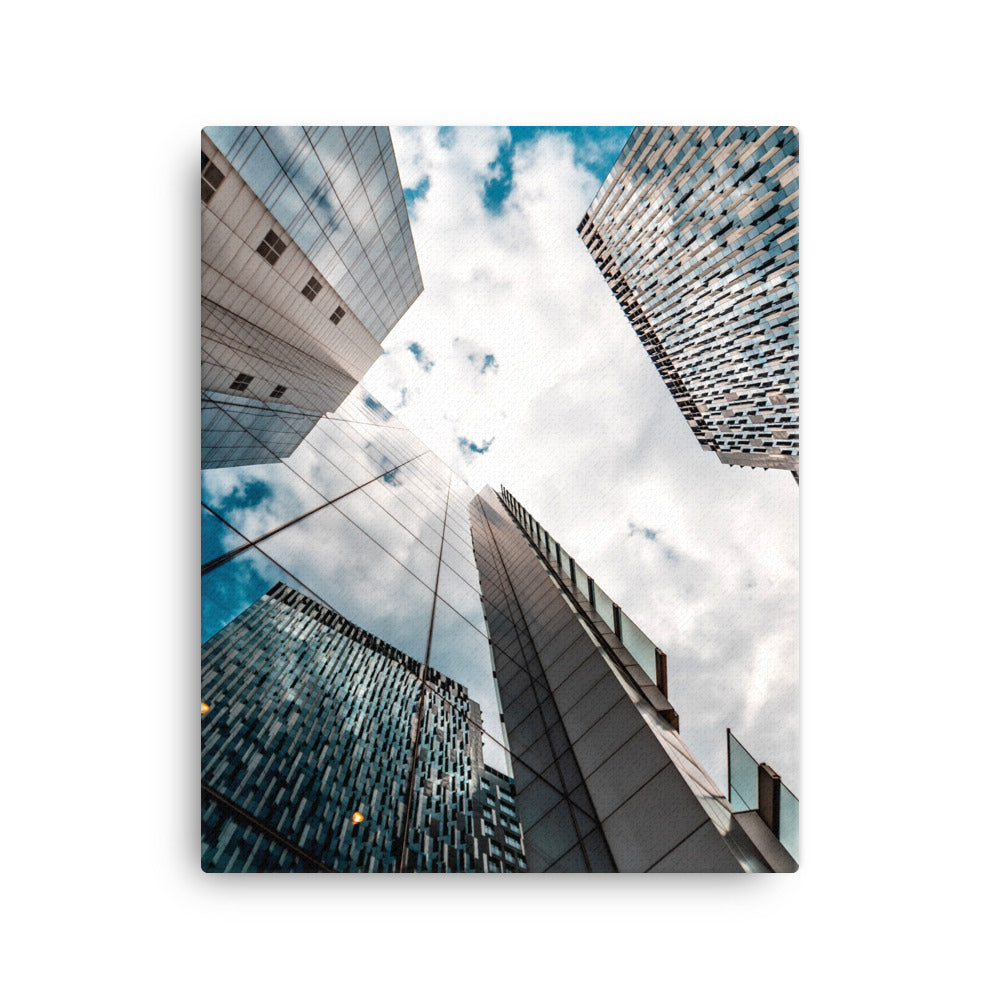 Buildings with Clear Sky Canvas Print