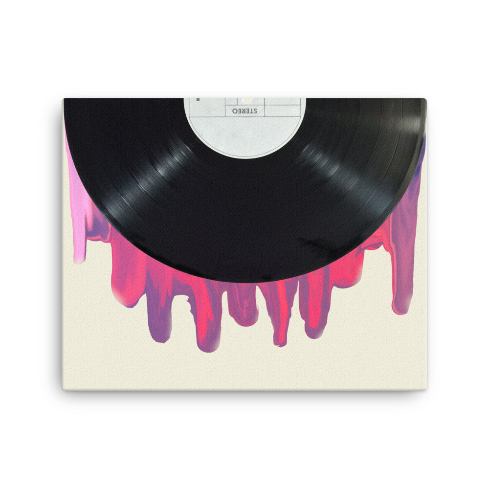 Vinyl with Dripping Paint Canvas Print