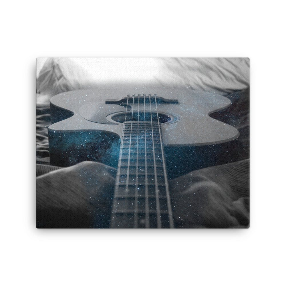 Galactic Acoustic Guitar Canvas Print