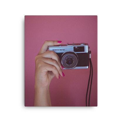 Camera in Hand Canvas Print