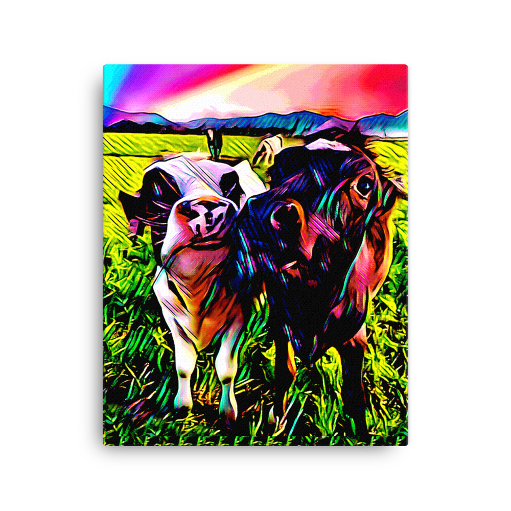 Happy Cows Canvas Print