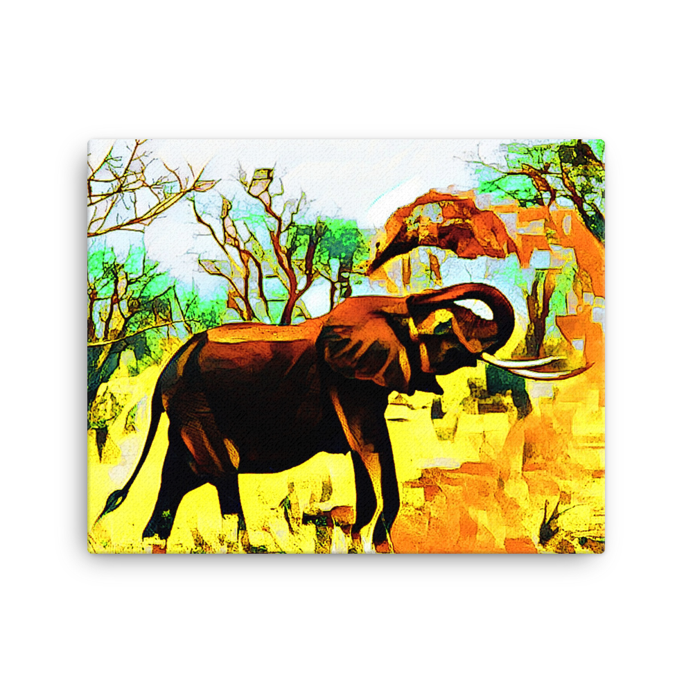 The Elephant Walk Canvas Print