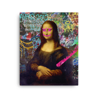 Mona Lisa Punk'd Canvas Print