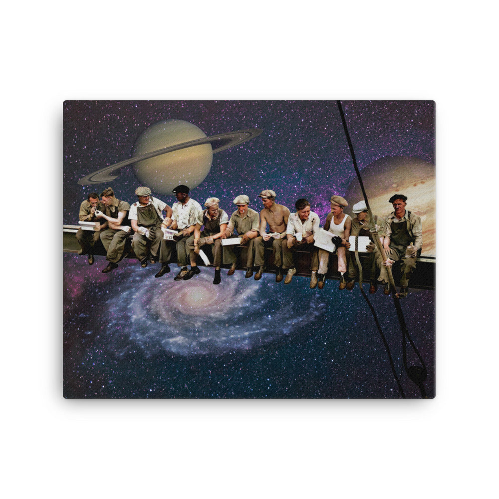 Lunch Atop a Galaxy Canvas Print