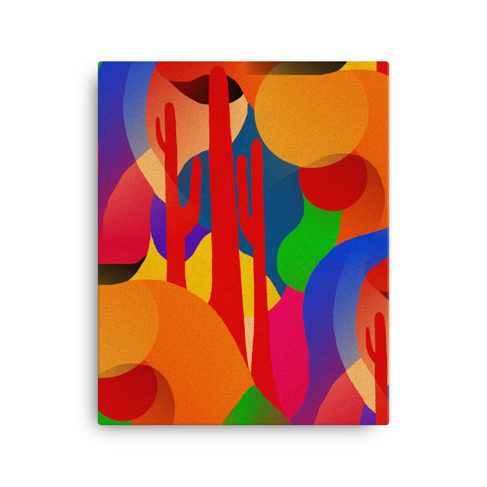 Abstract Cactus Canvas Print