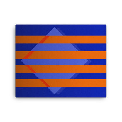 Blue & Orange Abstract Canvas Print