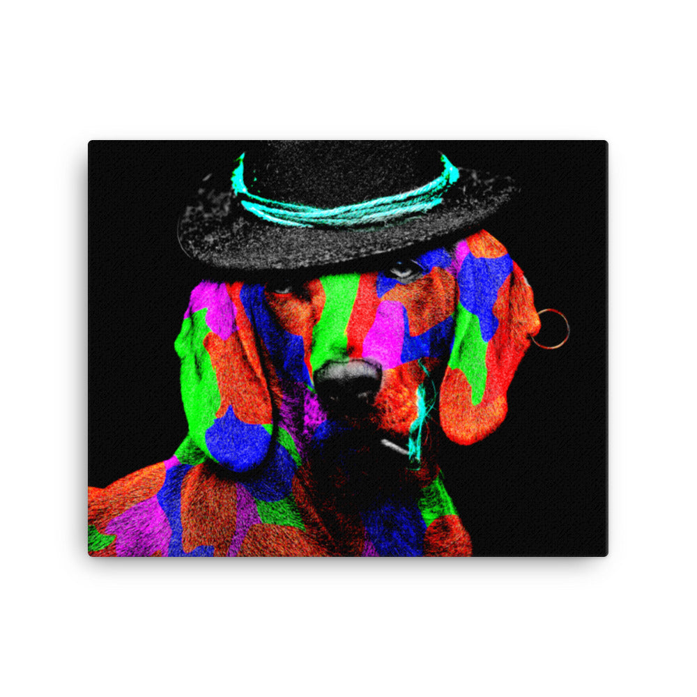 Smokin' Dog Canvas Print