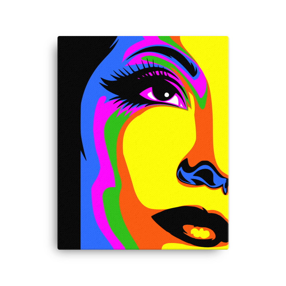 Face in Vibrancy Canvas Print