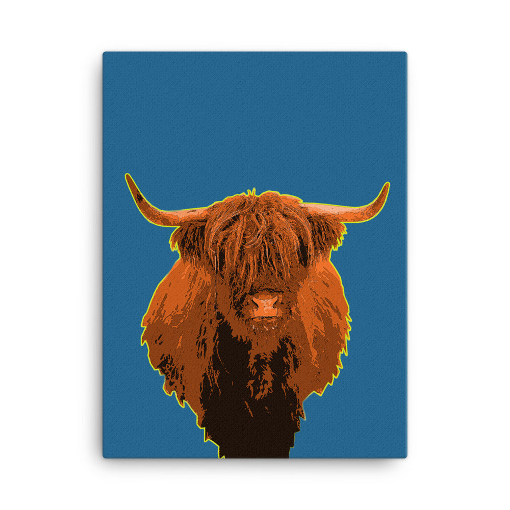 Highland Cow Art Canvas Print