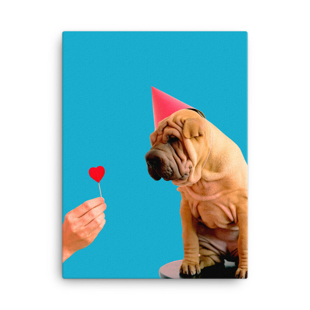 Wrinkly Dog Canvas Print