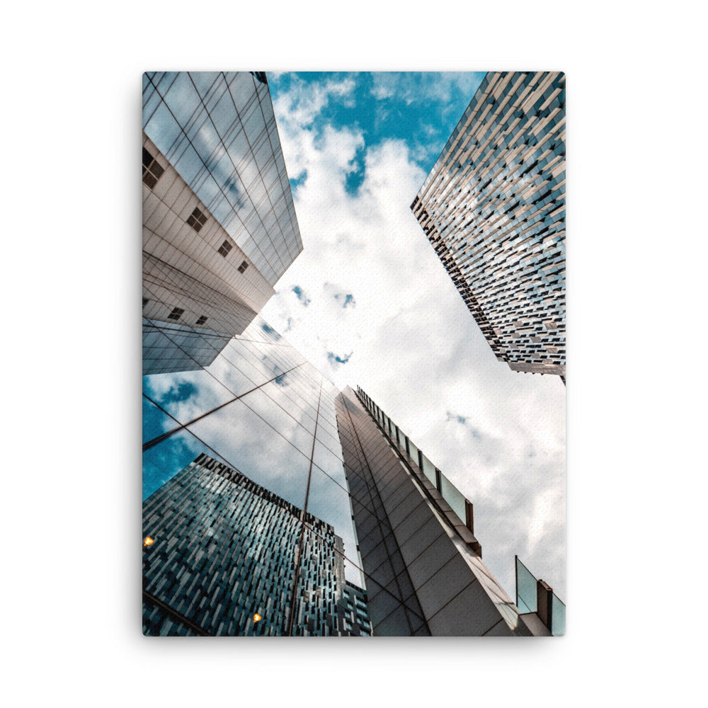 Buildings with Clear Sky Canvas Print