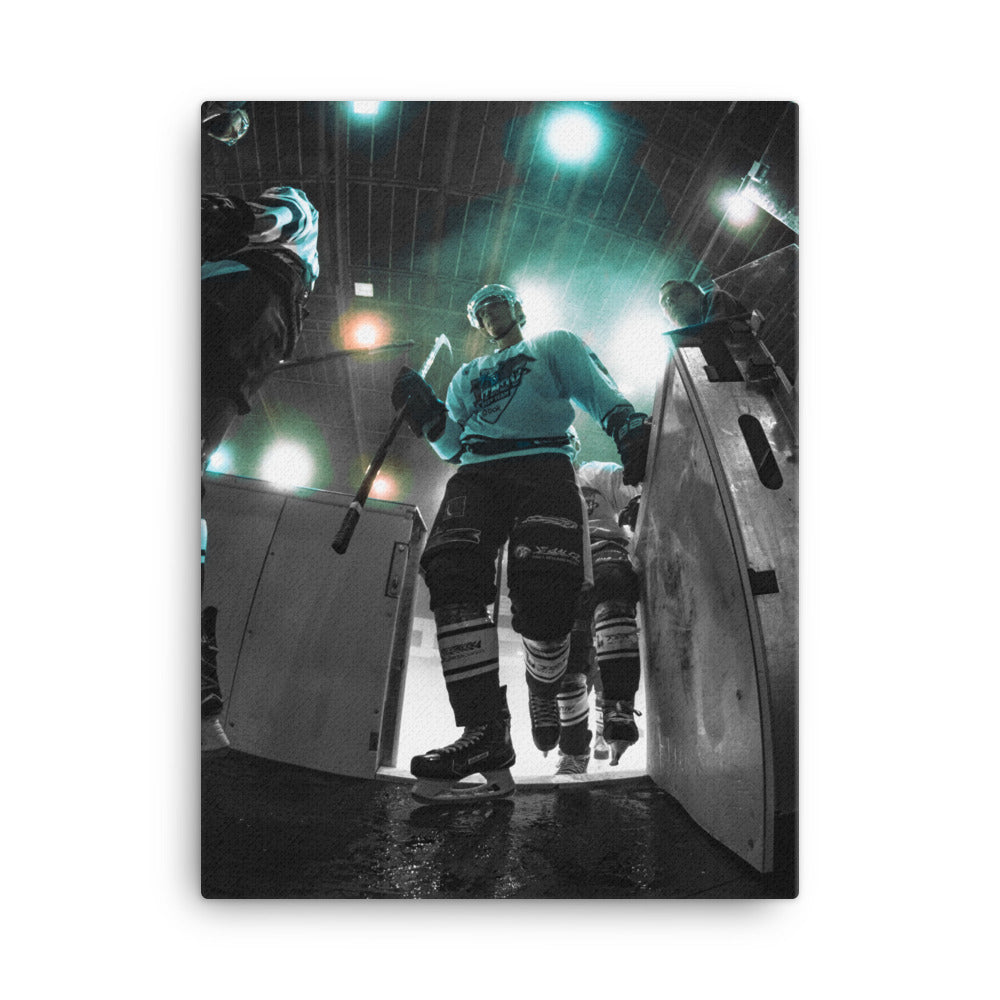 Under the Hockey Lights Canvas Print