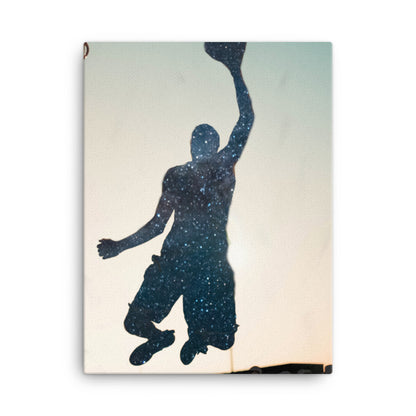 Galaxy Basketball Dunk Canvas Print