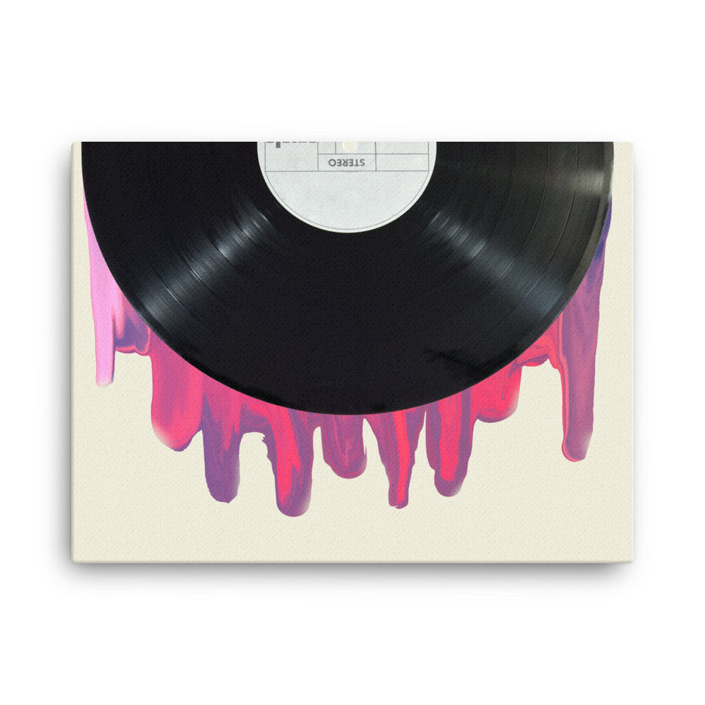 Vinyl with Dripping Paint Canvas Print