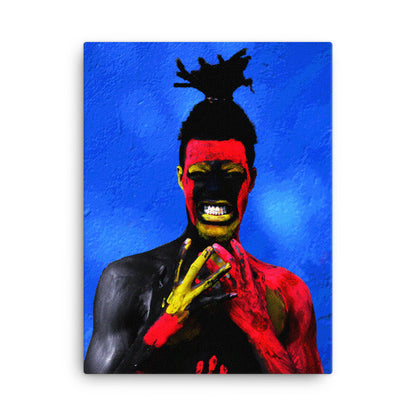 Painted Tribal Man Canvas Print