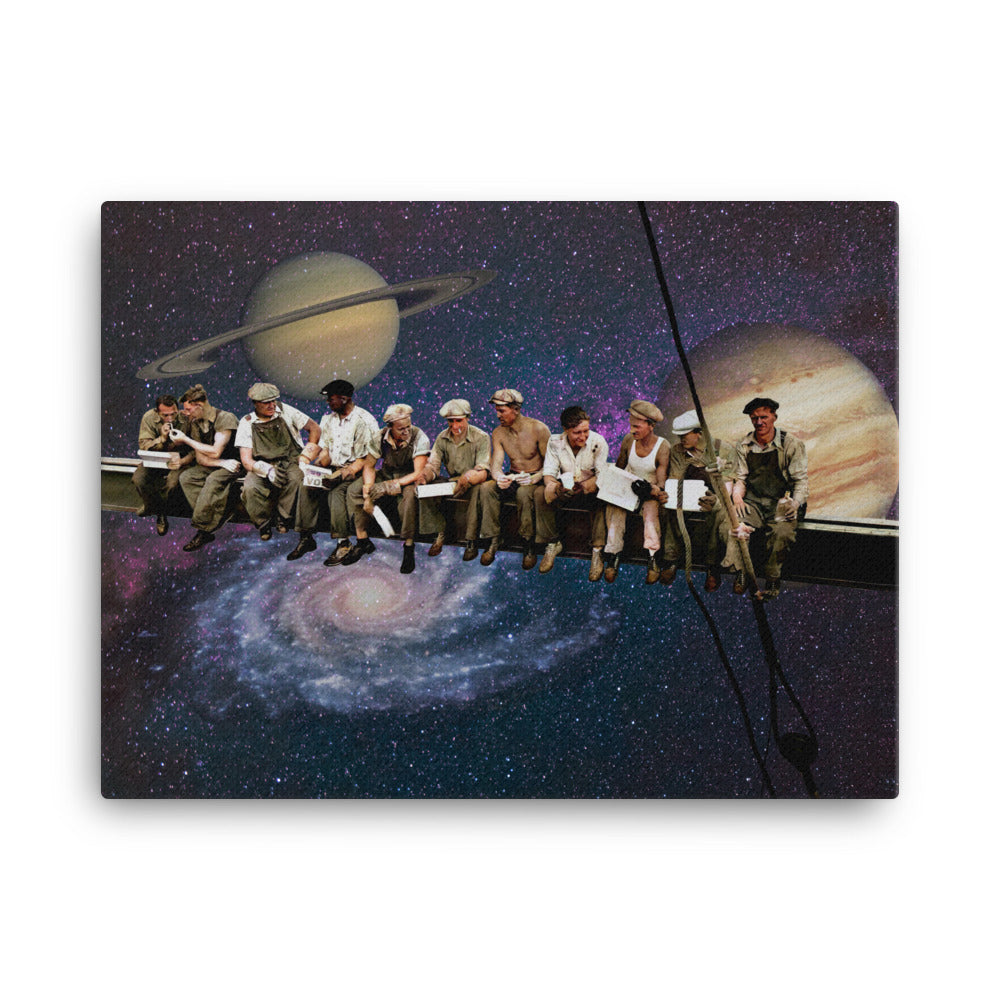 Lunch Atop a Galaxy Canvas Print