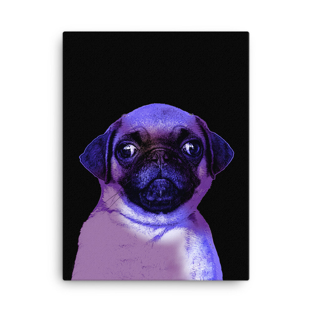 Pug Luminance Canvas Print