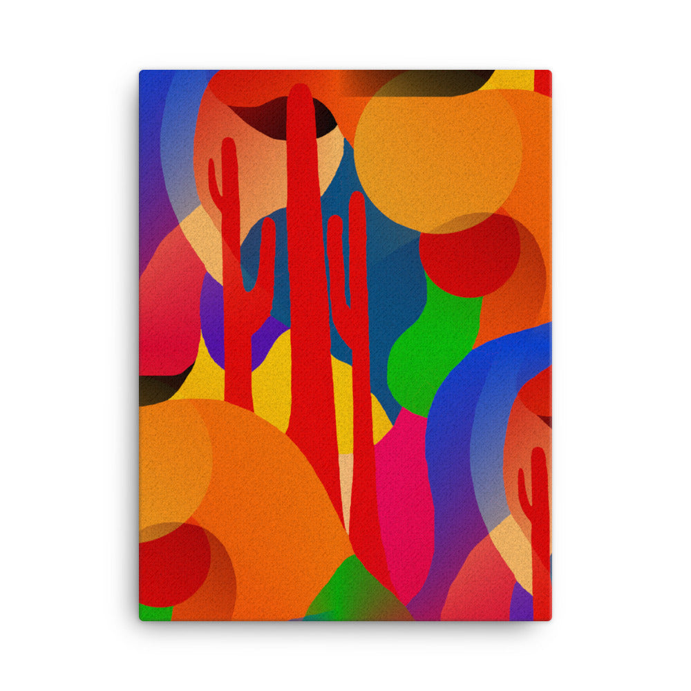 Abstract Cactus Canvas Print