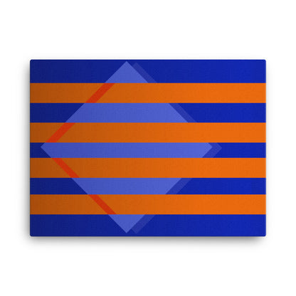 Blue & Orange Abstract Canvas Print