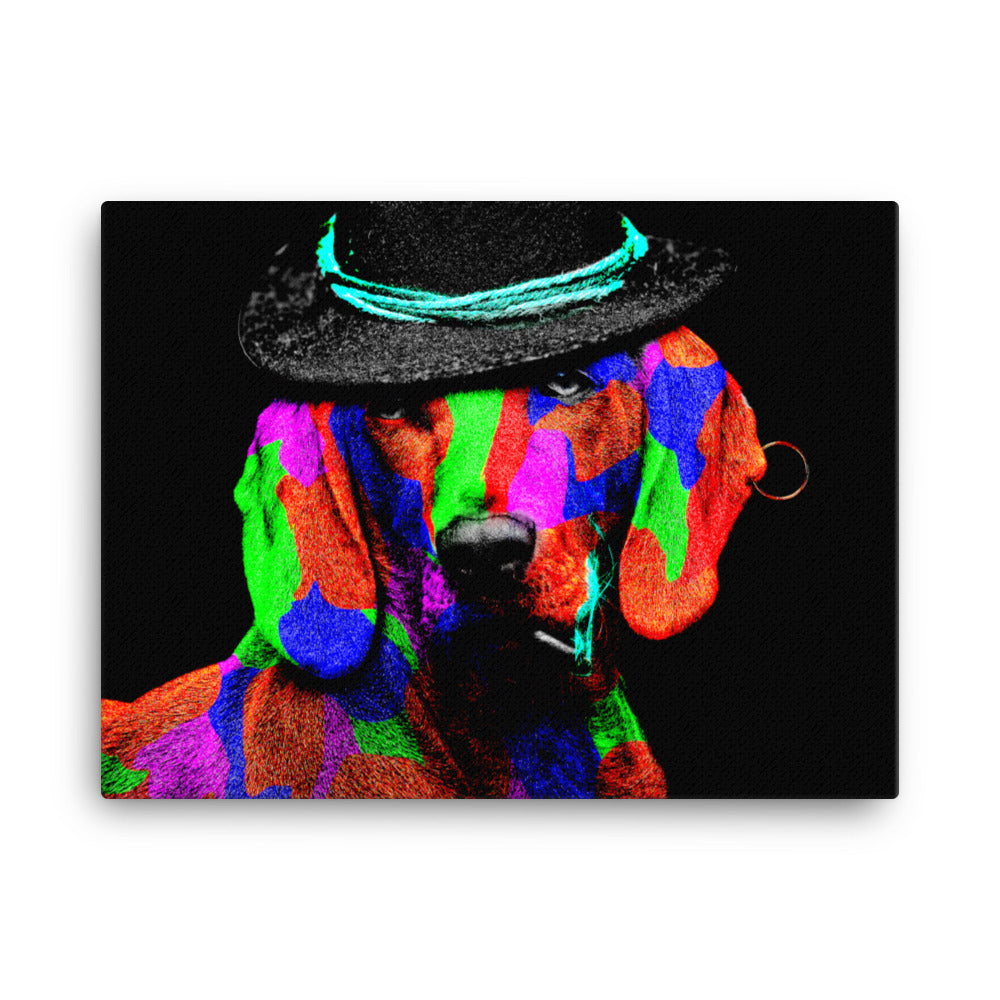 Smokin' Dog Canvas Print