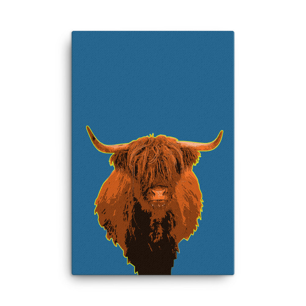 Highland Cow Art Canvas Print