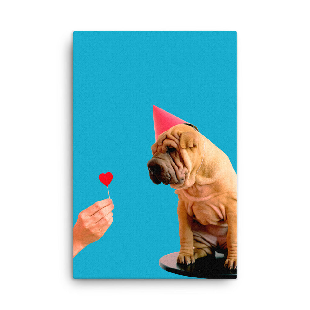 Wrinkly Dog Canvas Print