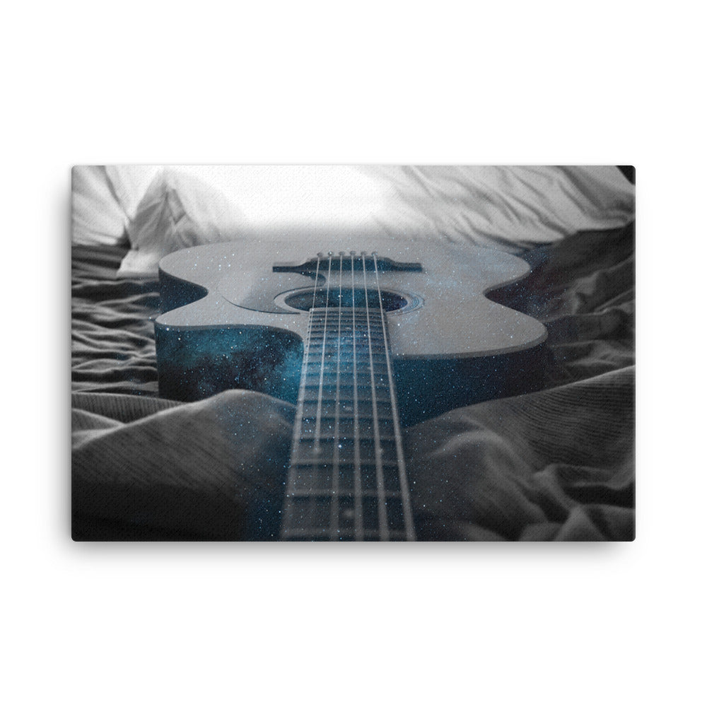 Galactic Acoustic Guitar Canvas Print