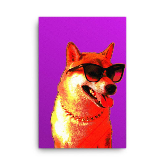 shiba inu dog canvas print wall art 