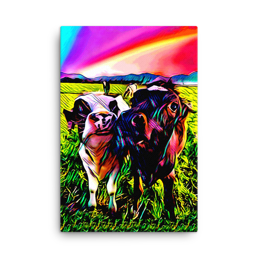 Happy Cows Canvas Print