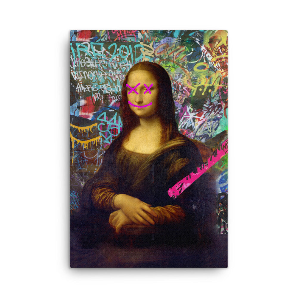 Mona Lisa Punk'd Canvas Print