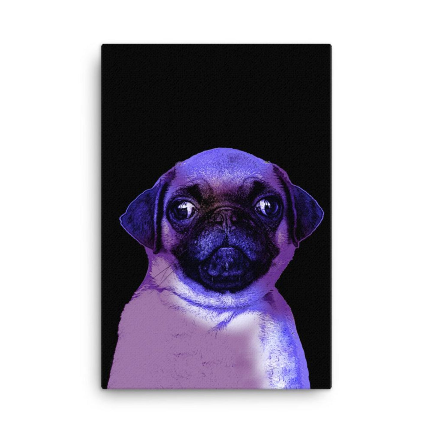 pug canvas wall art print 