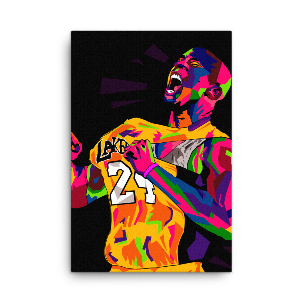 kobe byant wpap pop art canvas print 