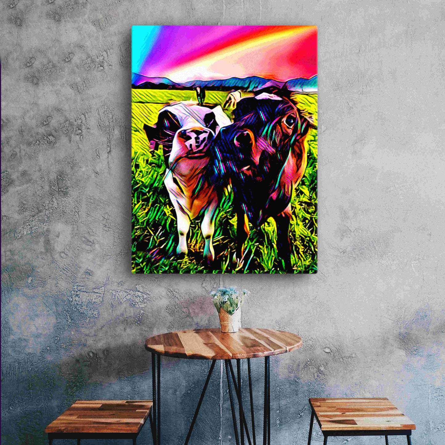 Happy Cows Canvas Print