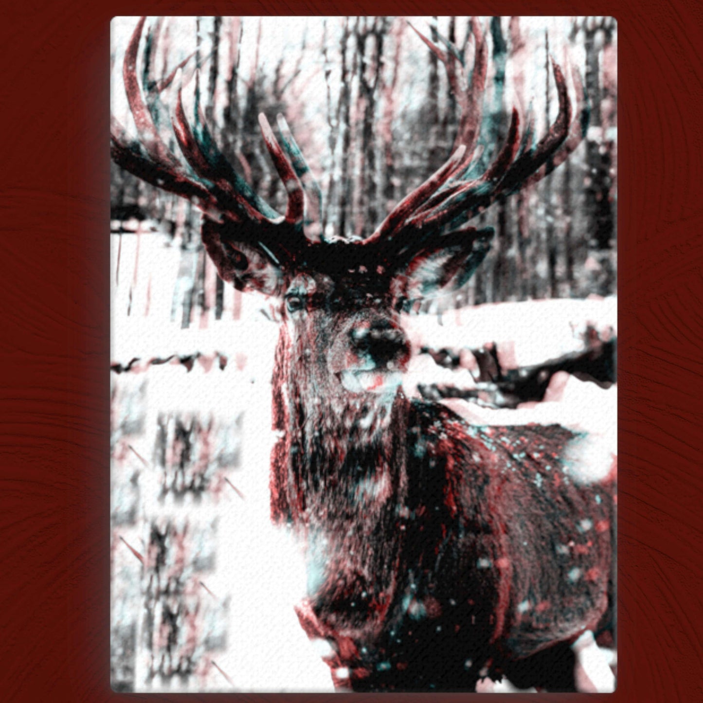 Distorted Deer Canvas Print