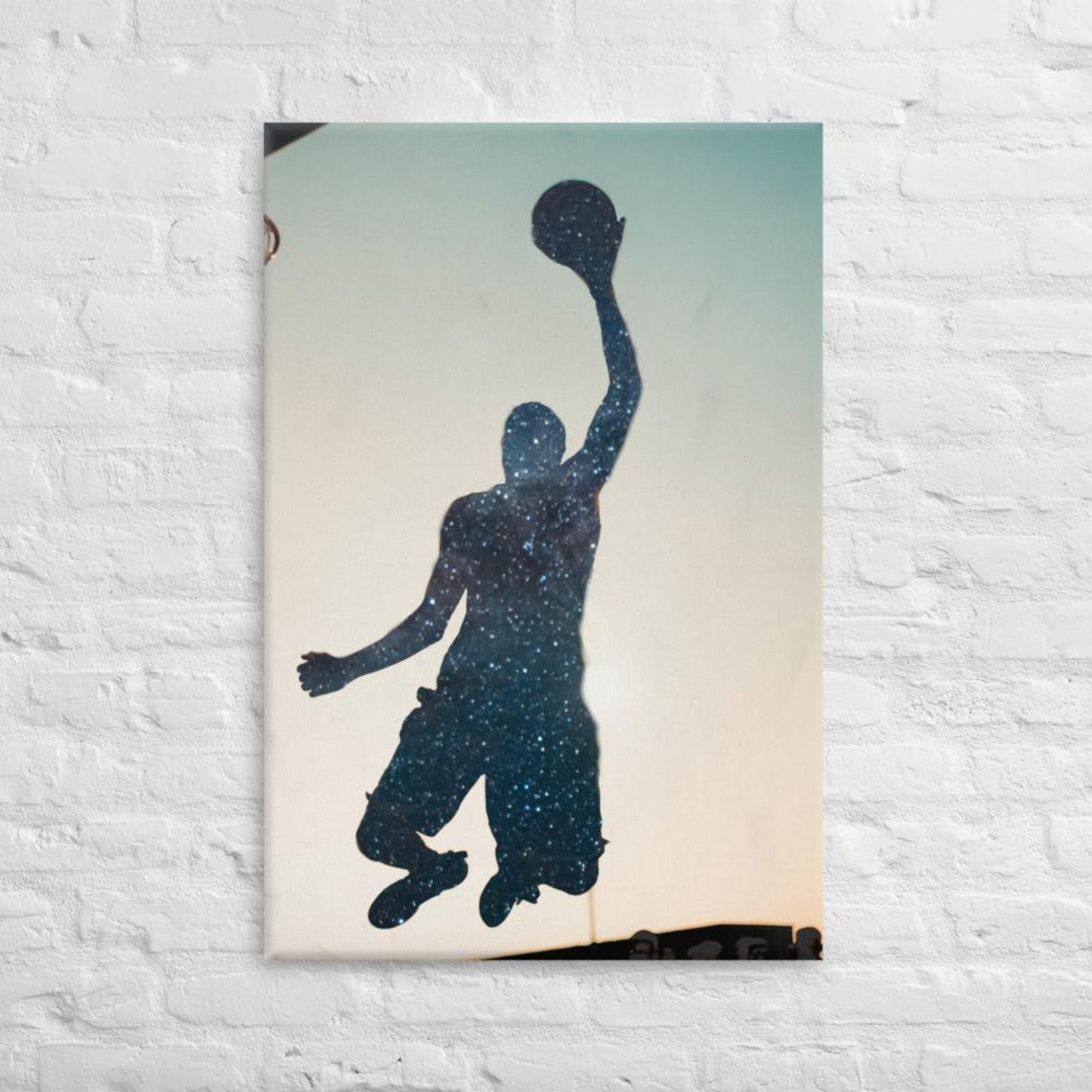 Galaxy Basketball Dunk Canvas Print