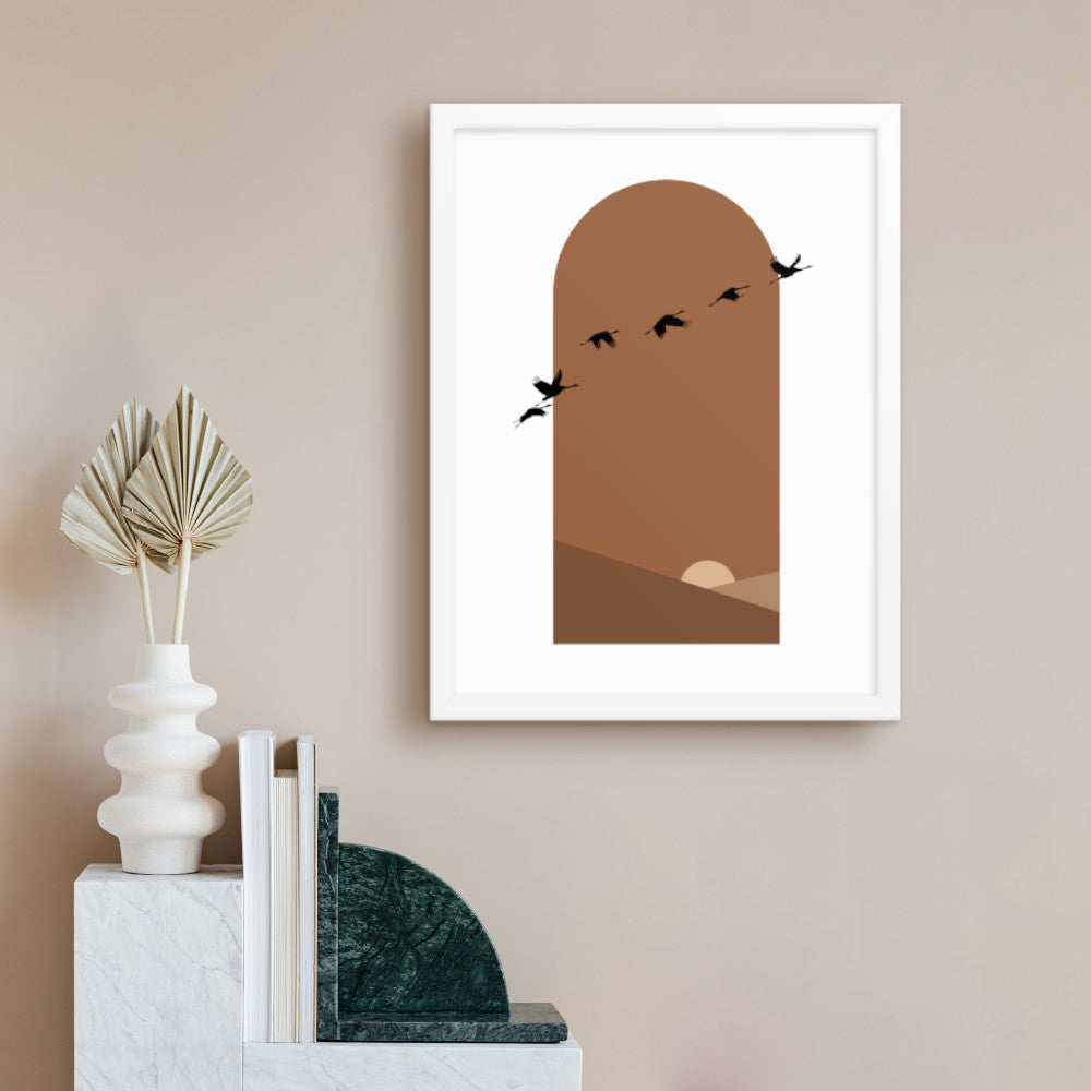 Birds in Dusk Framed Print