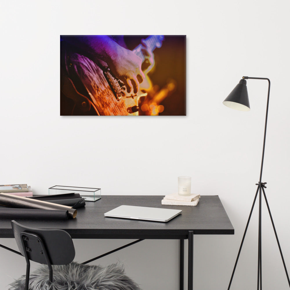 mock-up of electric guitar canvas print 