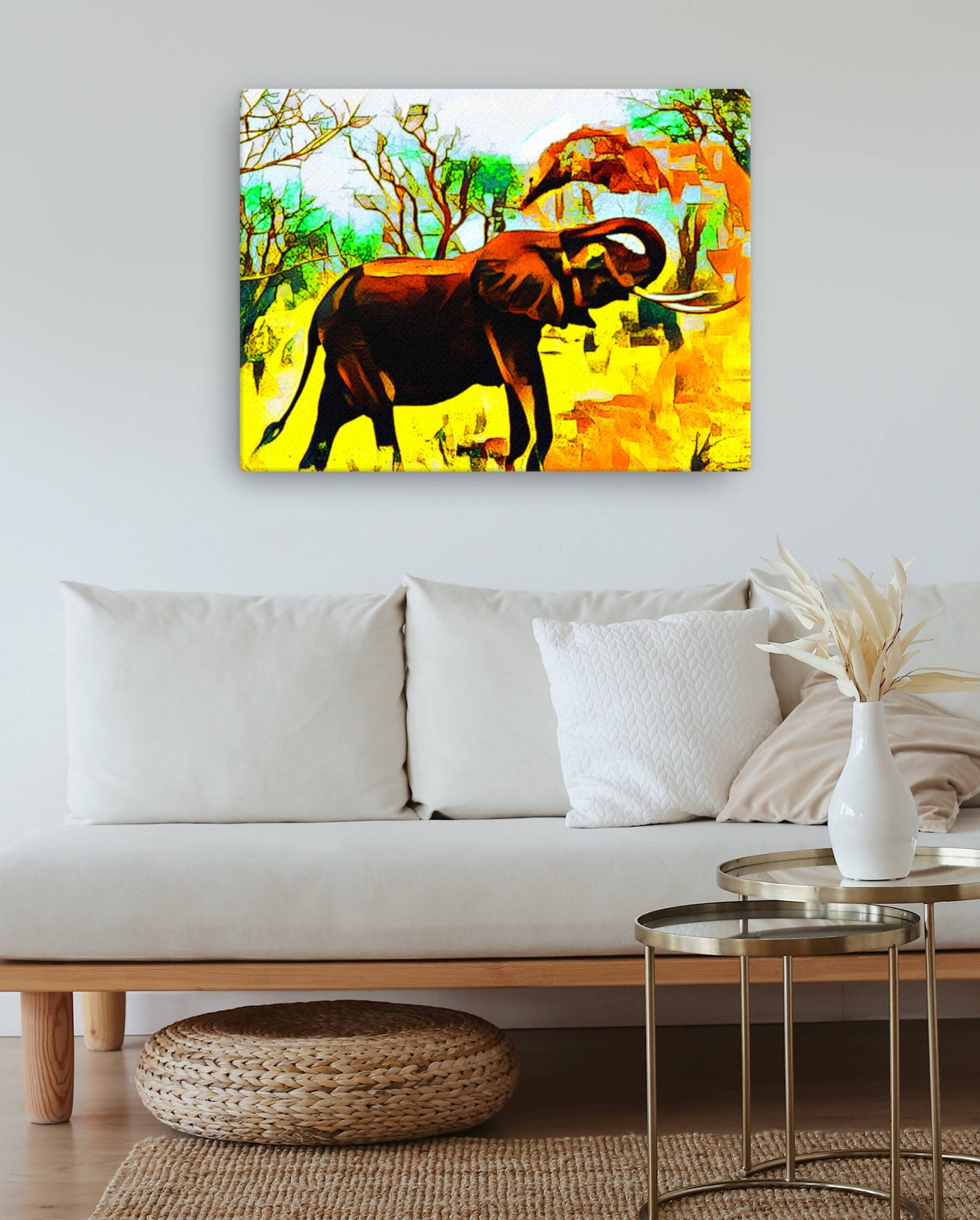 The Elephant Walk Canvas Print