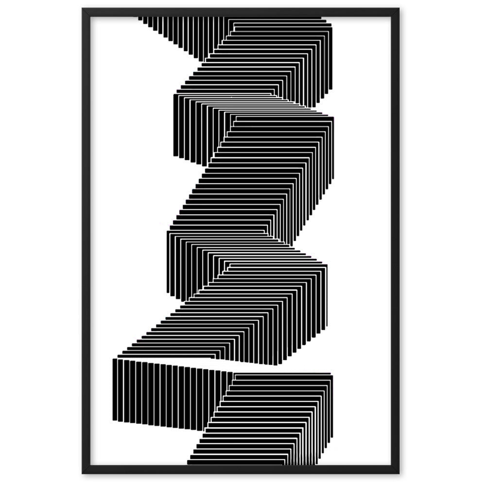 Mono Steps Framed Print